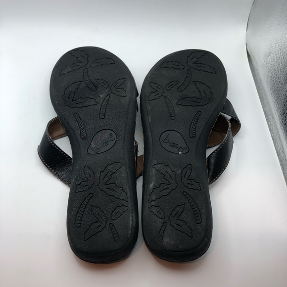 Born BOC black leather strappy sandals size 8 - Picture 8 of 9